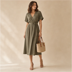 Marsala Wrap Dress